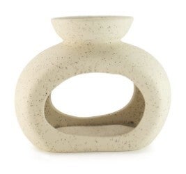 Keramische ZEN oliebrander  - Ovaal kiezel