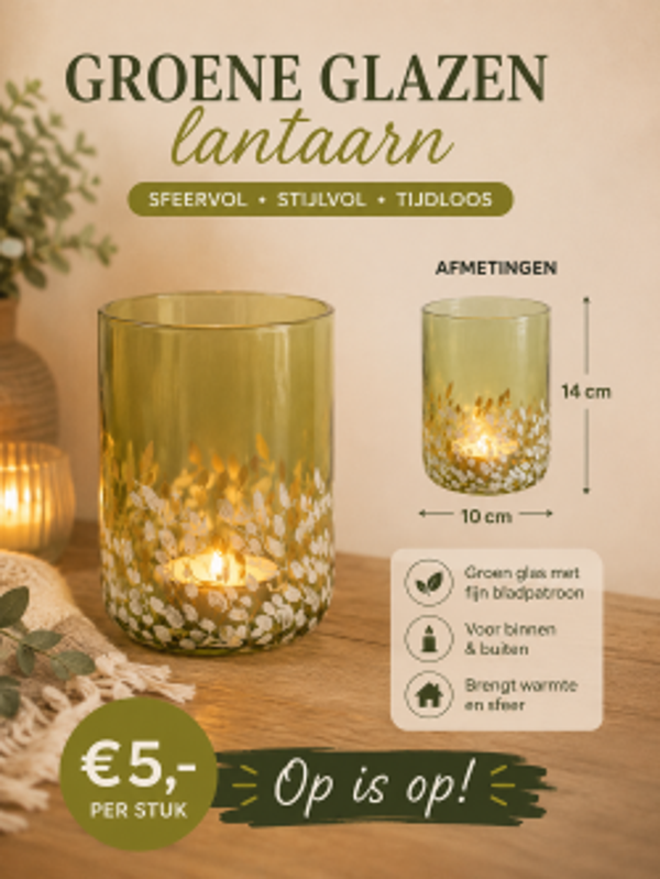 Groene glazen lantaarn
