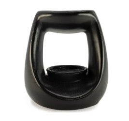 Keramische Zen-oliebrander - Grote ovale kiezel