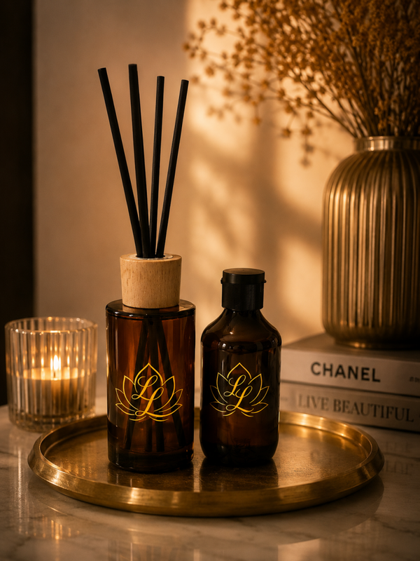 LuxeLoe geurdiffuser met 250ml parfumolie. AMBER