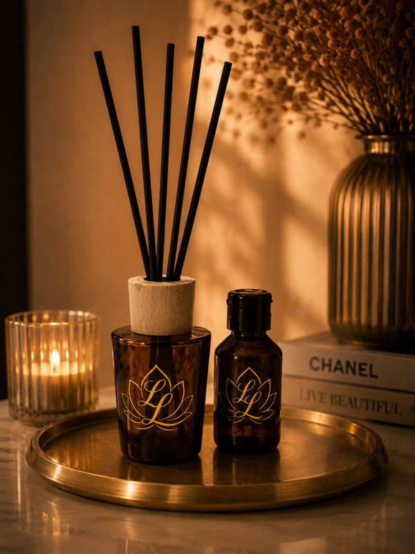 LuxeLoe geurdiffuser met 100ml parfumolie. AMBER