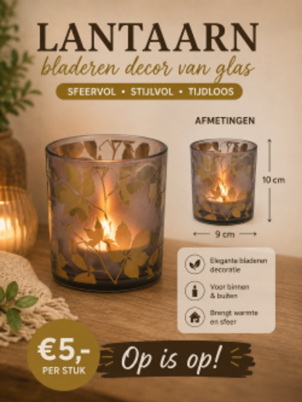 Bladeren decor lantaarn