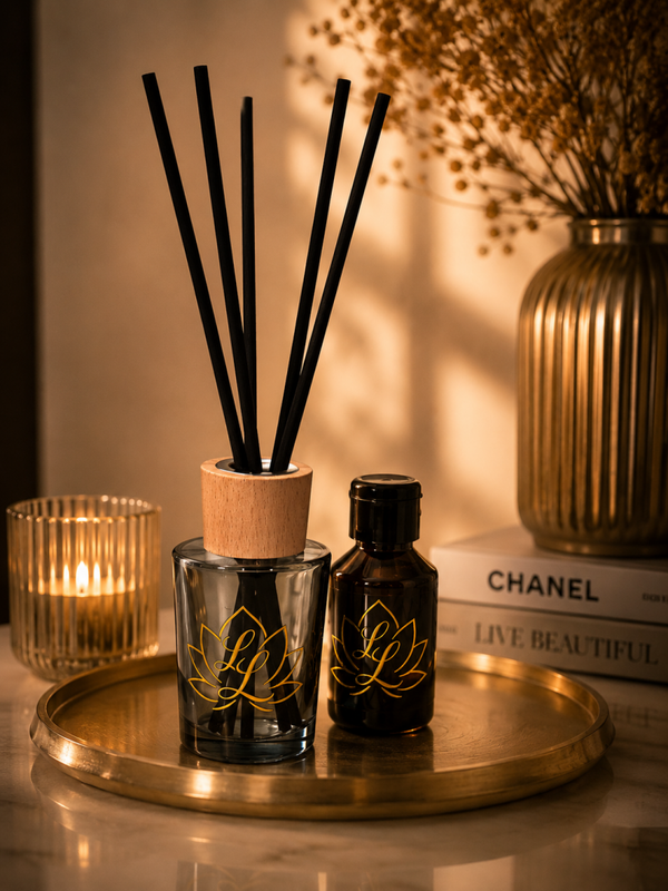 LuxeLoe geurdiffuser met 100ml parfumolie. BLAUWGRIJS