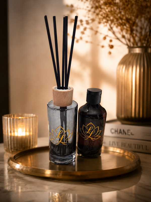 LuxeLoe geurdiffuser met 250ml parfumolie. BLAUWGRIJS