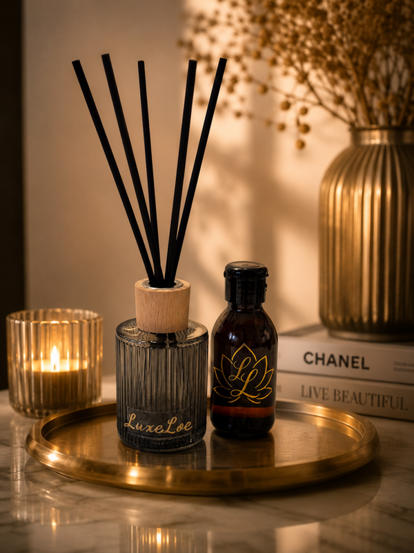 LuxeLoe geurdiffuser met 150ml parfumolie. BLAUWGRIJS