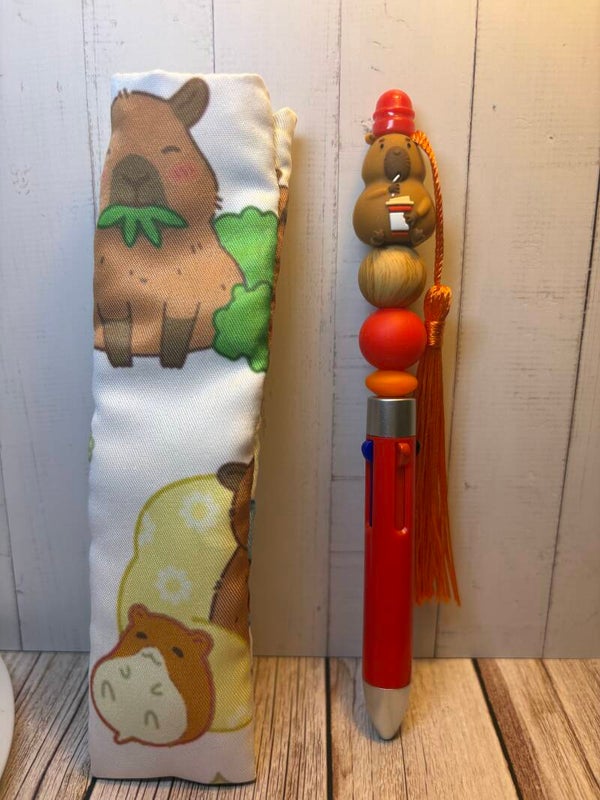 Stylo avec étui "Capibara"