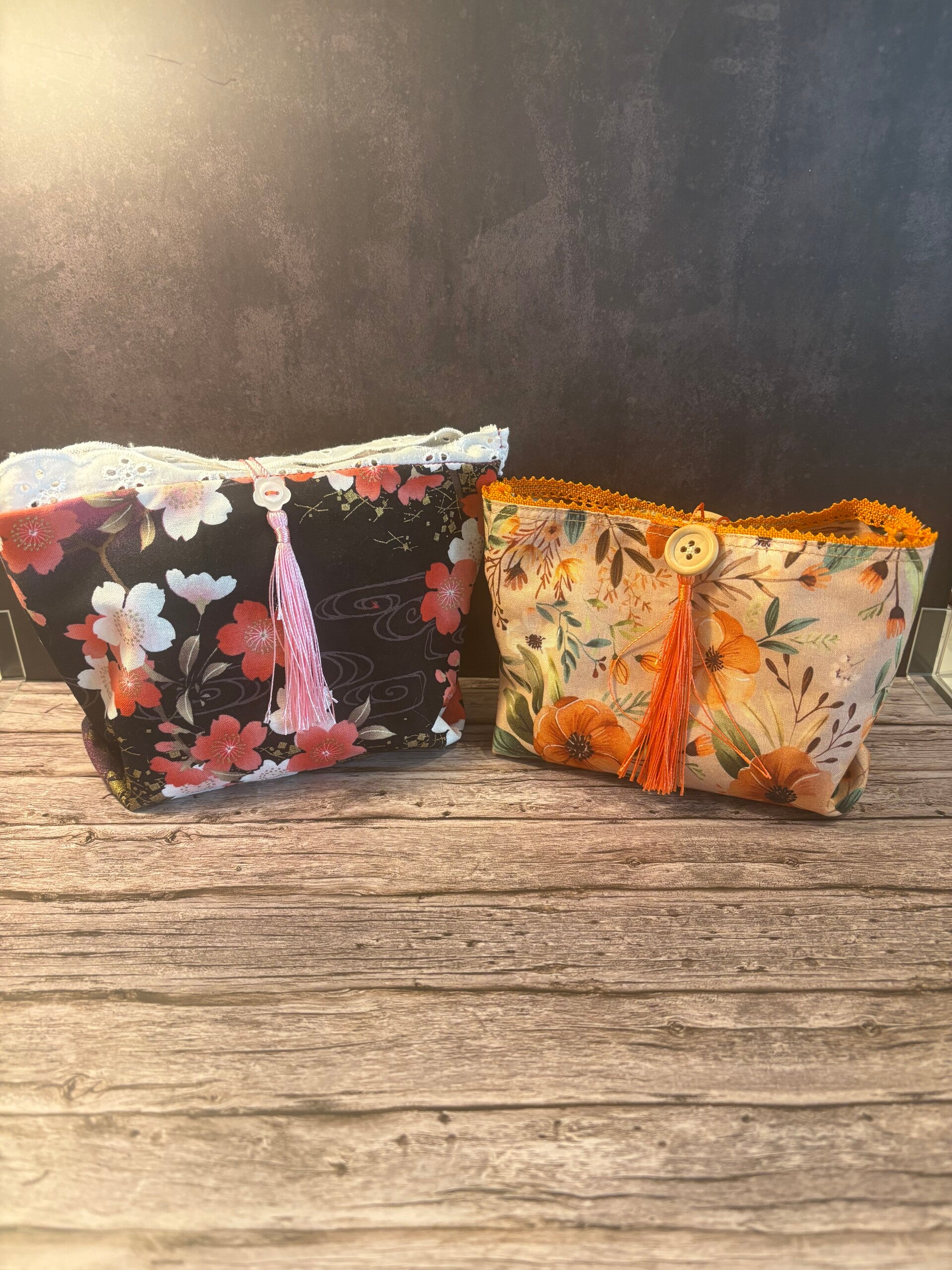 Panière en tissu + 5 lingettes Collection "Japon"