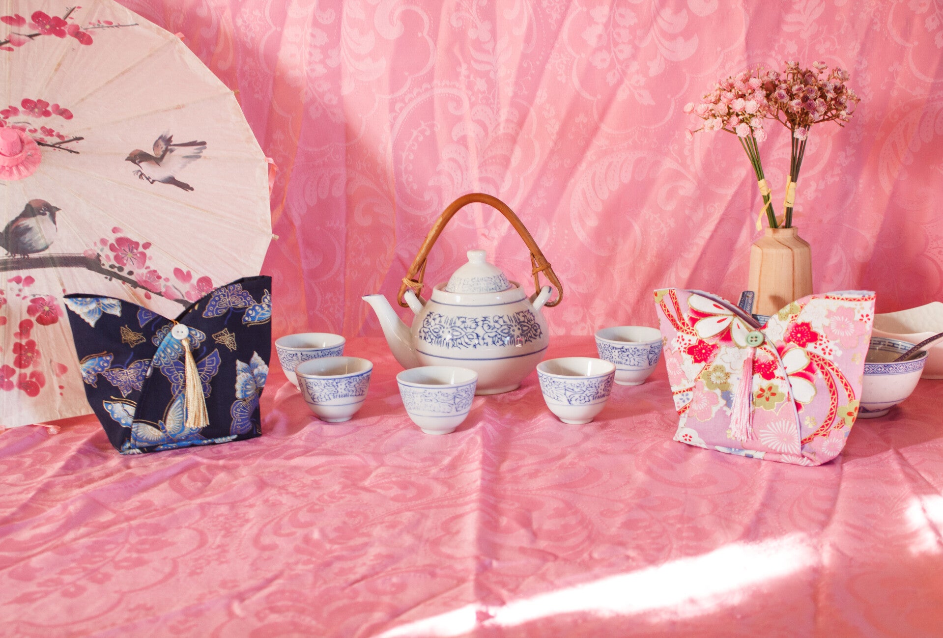 Panière en tissu + 5 lingettes offertes