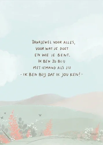 Dankjewel voor alles