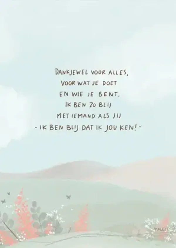 Dankjewel voor alles