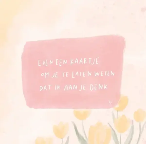 Even een kaartje