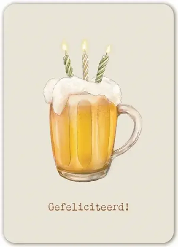 Kaart Bier Gefeliciteerd Schilderachtig