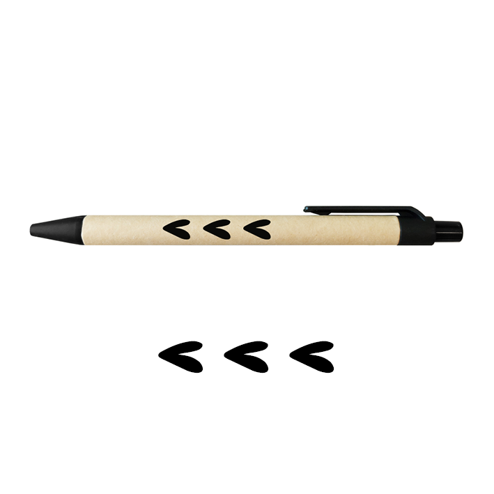 Pen met hartjes ECO