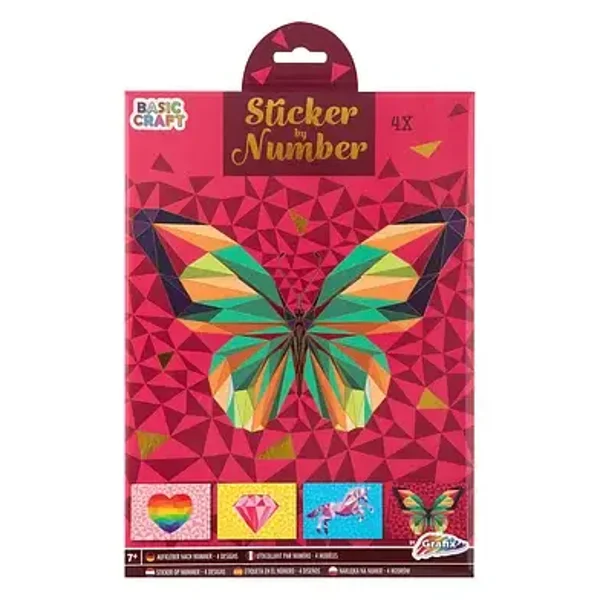 Sticker op nummer Vlinder