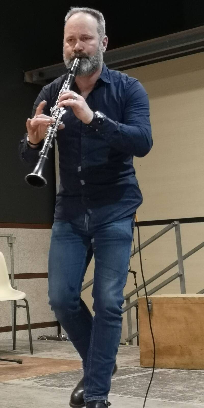 Laurent Mellano, professeur de clarinette à éveil à la musique se produisant au Fest-Deiz de Josselin
