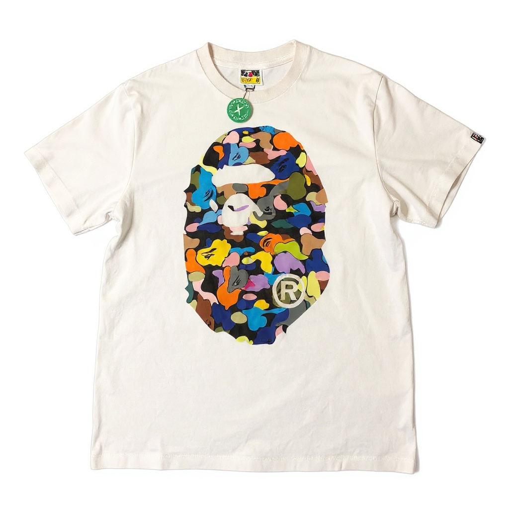 BAPE Multi Camo Big Ape Head Tee