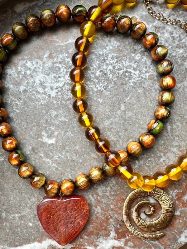 Ressin kralen ketting