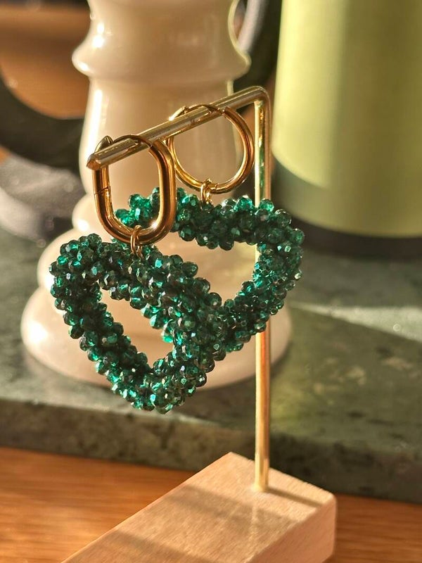 Oorbellen ‘ beads hart ‘