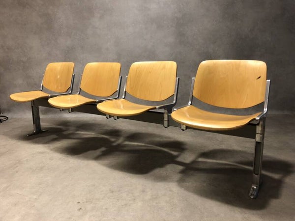 Castelli tandem seat designed by Giancarlo Piretti for Castelli