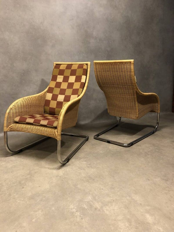 Rattan design chairs by Gerard van den Berg for Eurotan