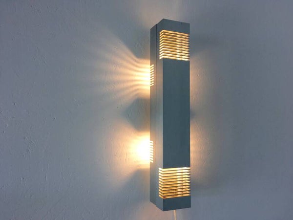 Rare seventies Philips Architectural Aluminium wall lamp