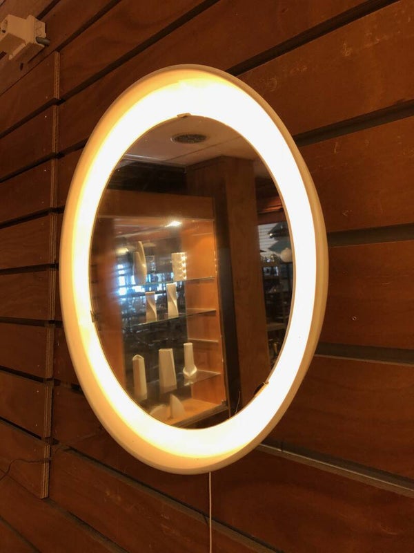 Vintage Lit Wall Mirror by Poul Henningsen for Louis Poulsen