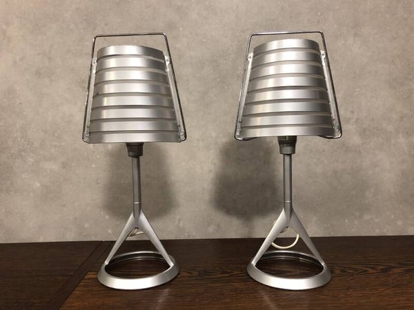 Italian aluminium table lamps from the nineties