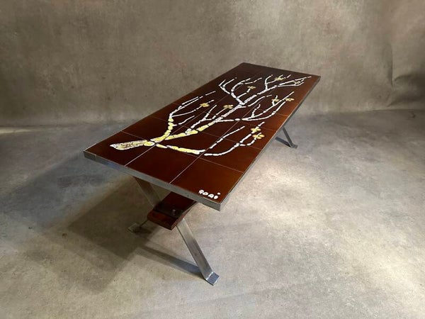 Ceramic tile seventies table