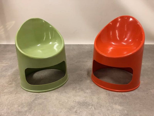 2x Gigaplast Italy kids chair Space age