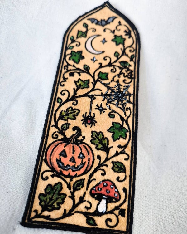 Lesezeichen Halloween Nacht- handgefertigt aus Stoff