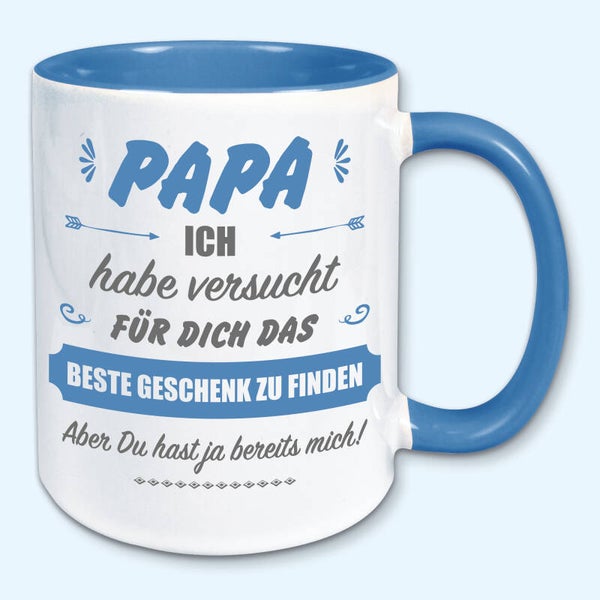 Tasse, Kaffeebecher, für Papa das beste Geschenk zu finden