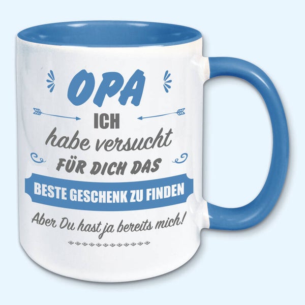 Tasse, Kaffeebecher, für Opa das beste Geschenk zu finden