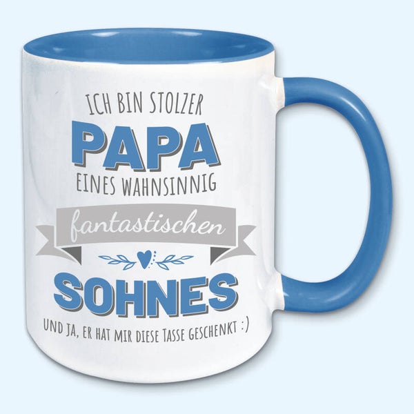 Tasse, Kaffeebecher, stolzer Papa eines fantastischen Sohnes