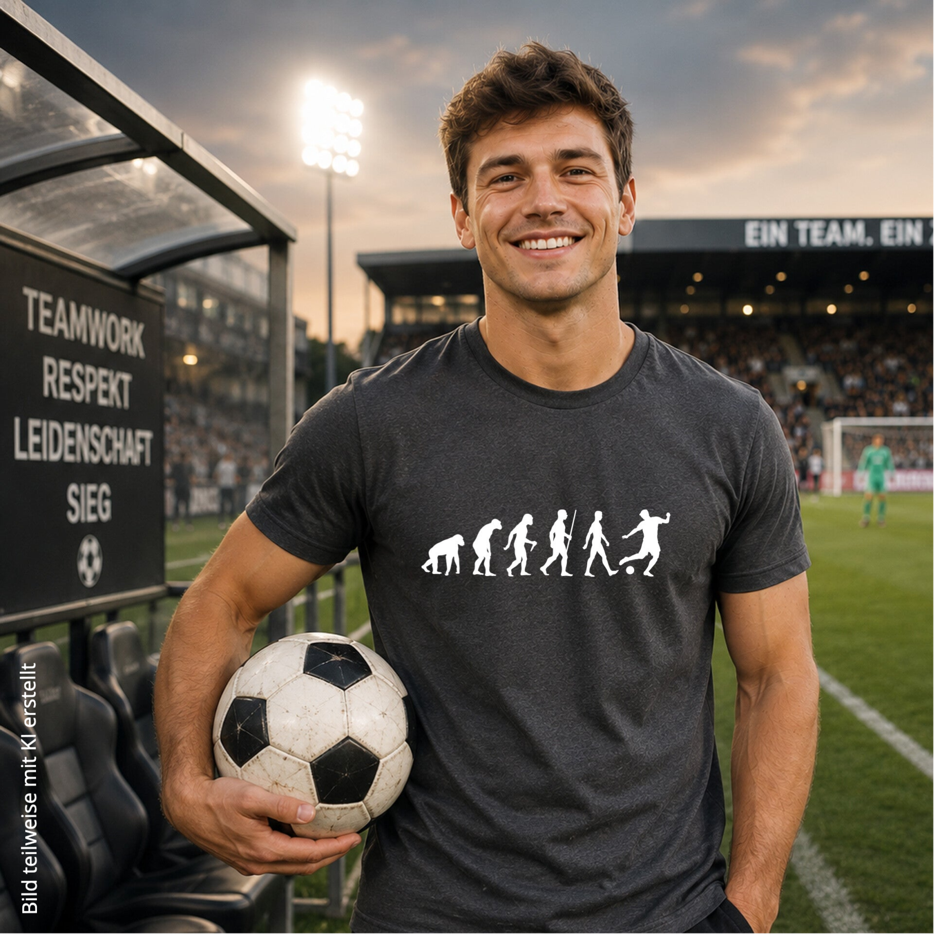 T-Shirt Evolution Fußball