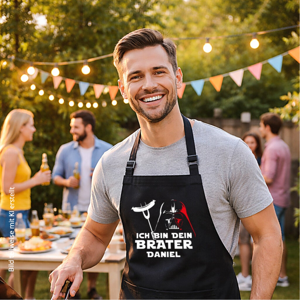 Schürze Ich bin dein Brater personalisiert mit Namen