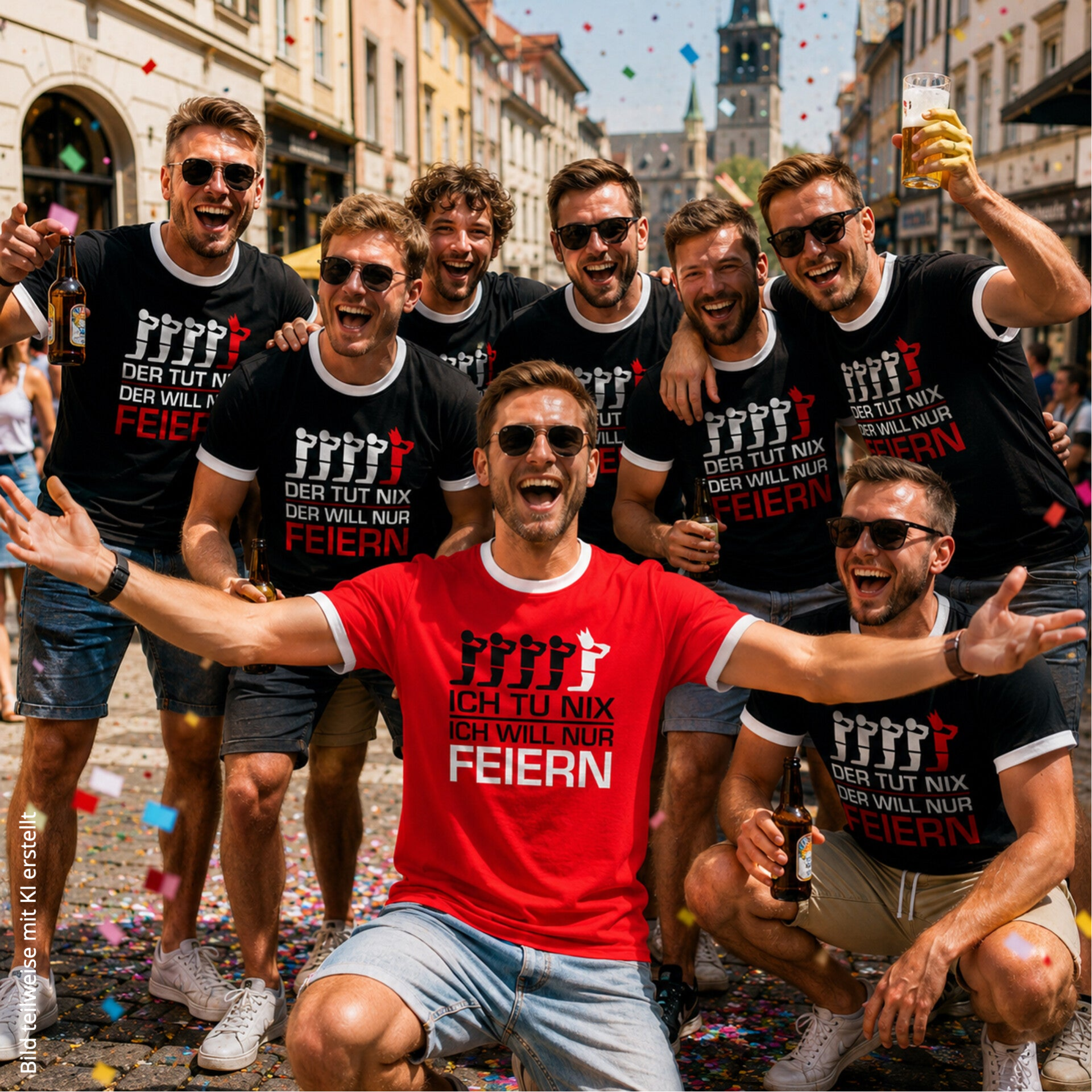 T-Shirt Trikot Retro-Shirt, JGA der tut nix, Junggesellenabschied