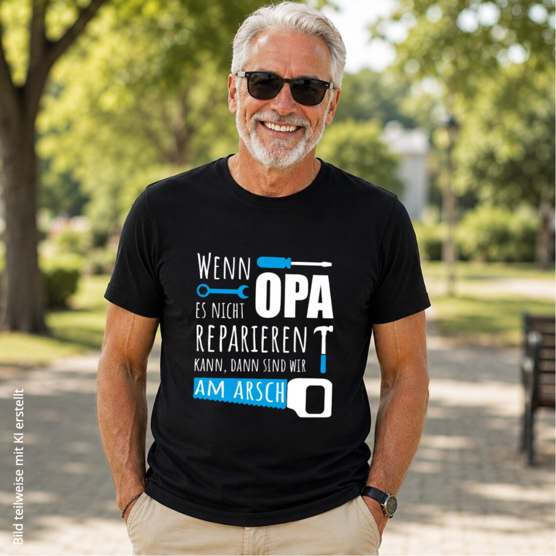 personalisiertes T-Shirt Wenn Opa es nicht reparieren kann