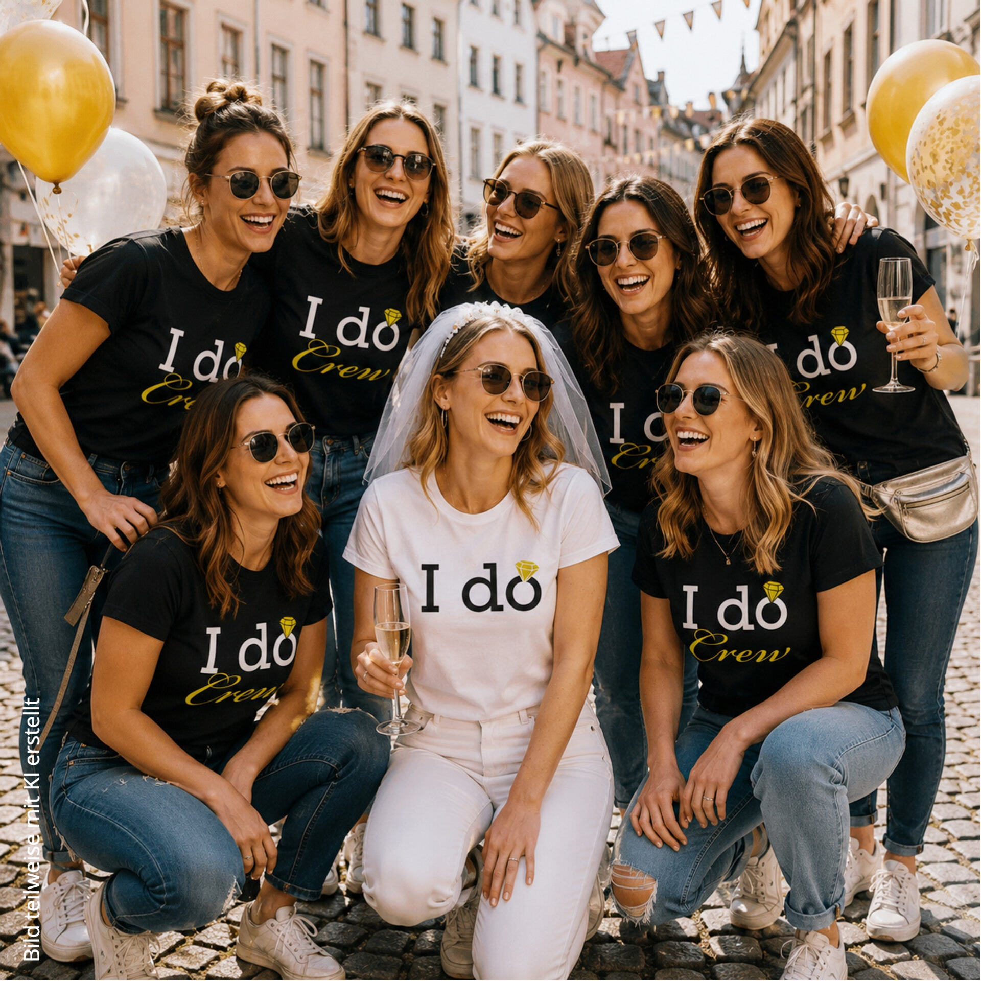 T-Shirt Damen I do Crew Junggesellinnenabschied