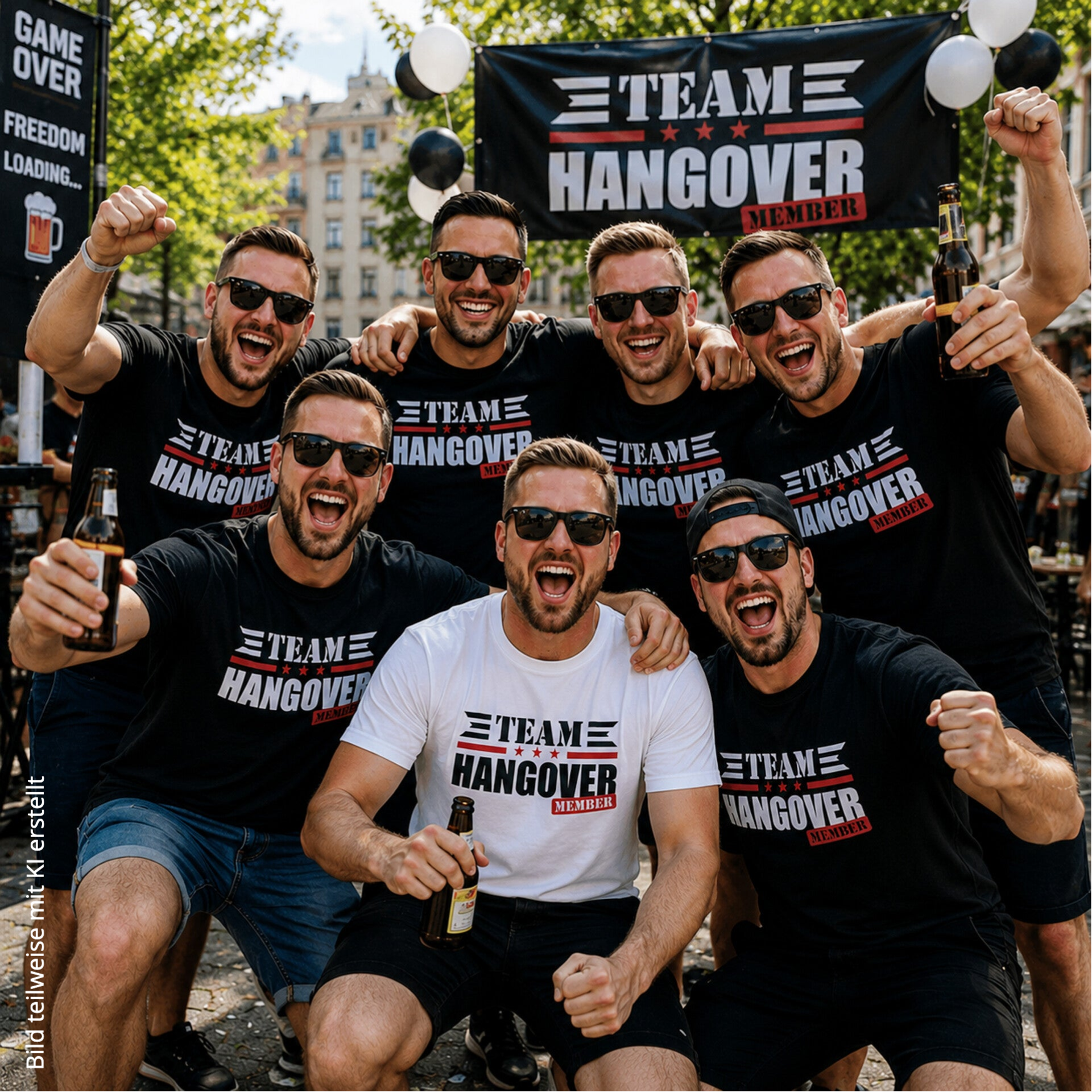 Herren JGA T-Shirt Team Hangover