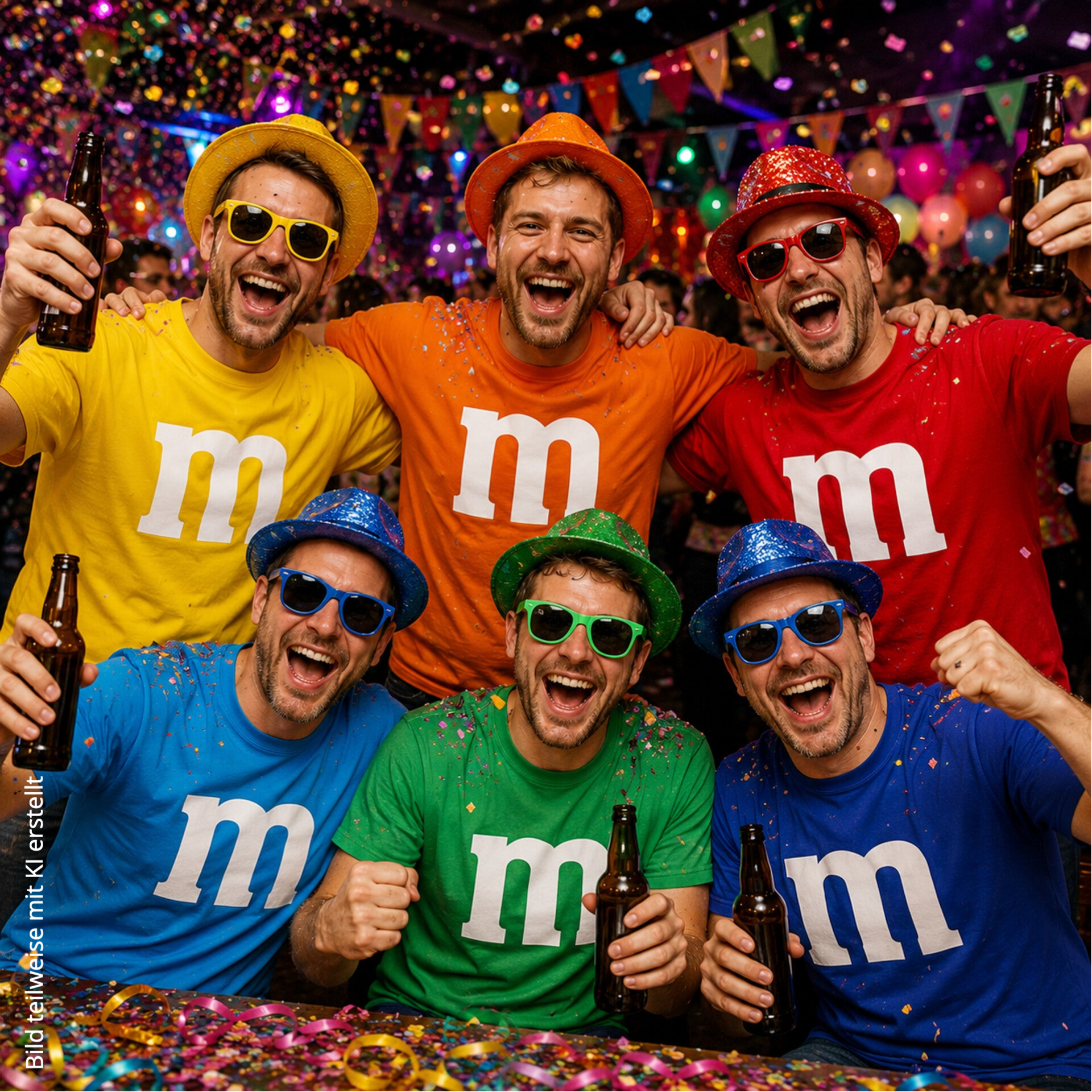 T-Shirt Herren M&M Gruppenkostüm