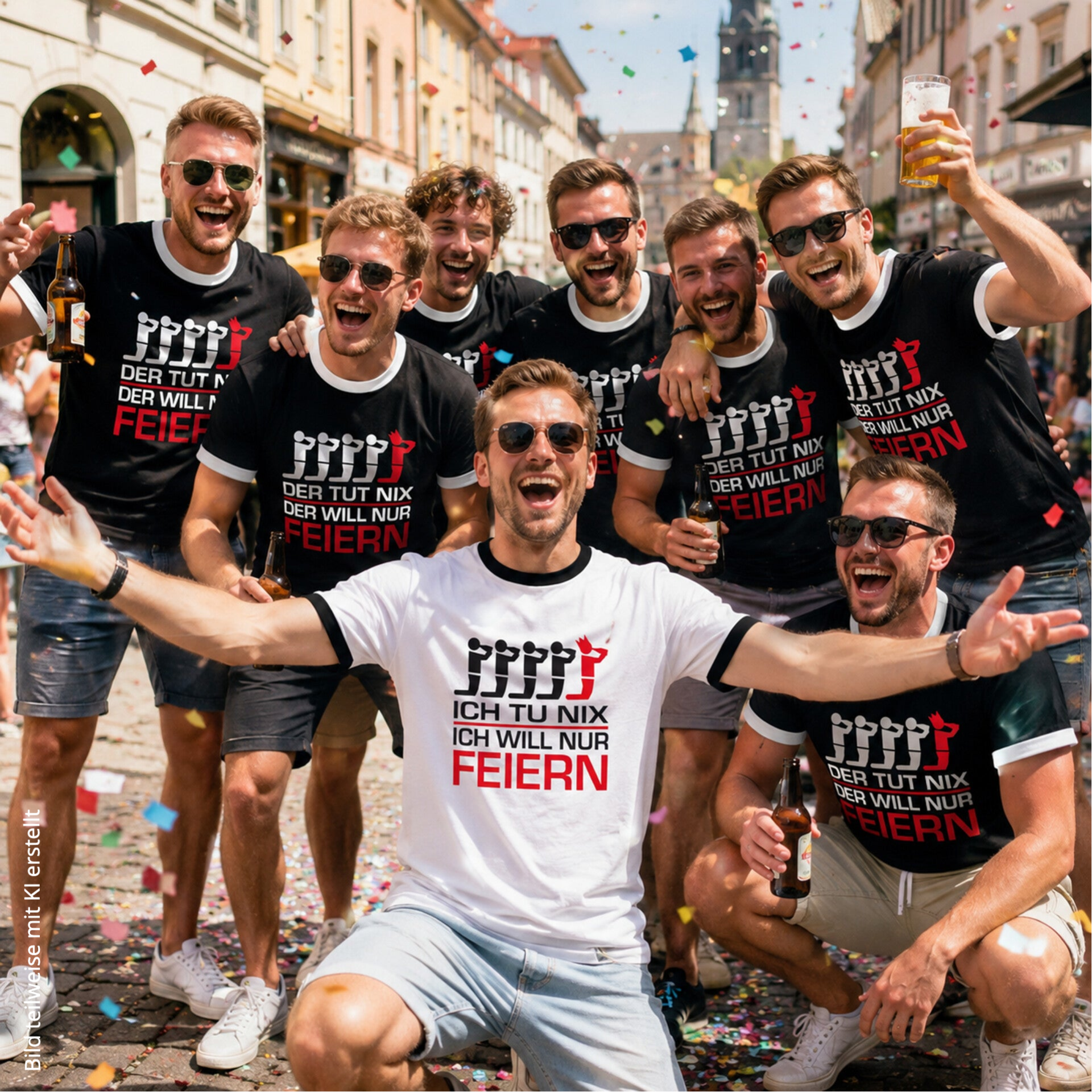 T-Shirt Trikot Retro-Shirt, JGA der tut nix, Junggesellenabschied