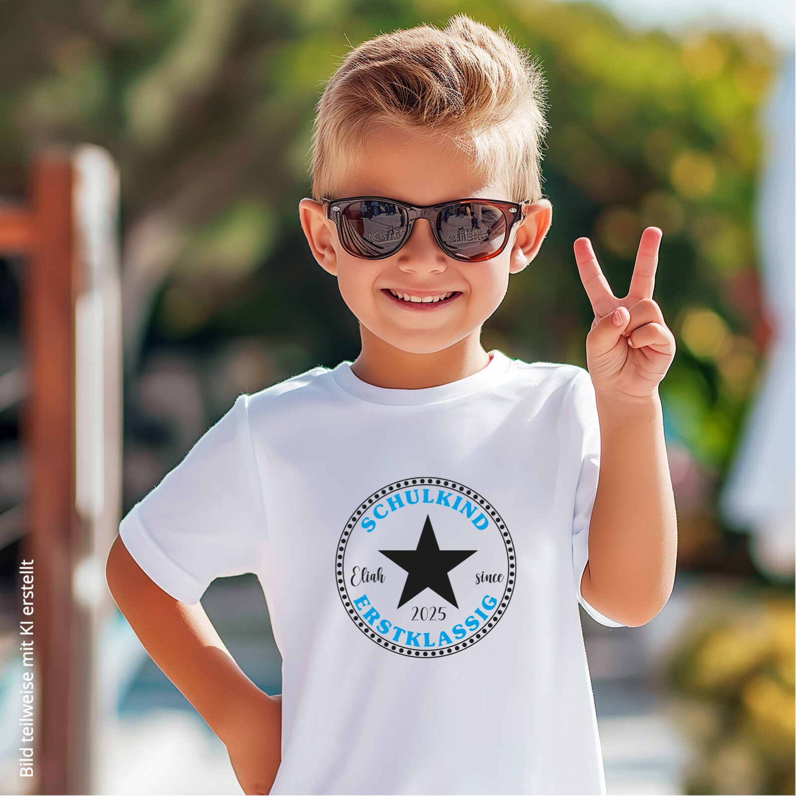 T-Shirt zur Einschulung mit Wunschnamen personalisiert