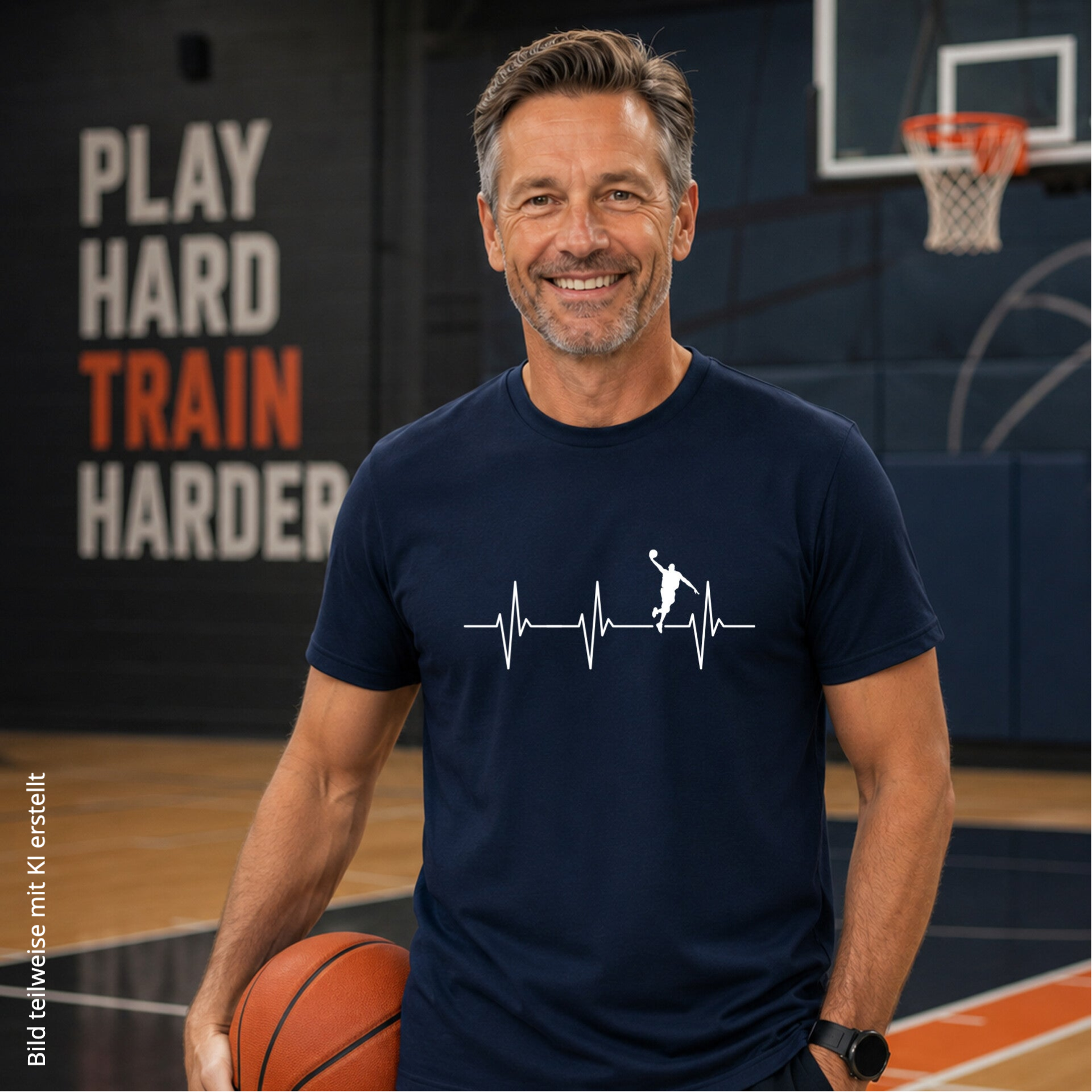 T-Shirt Herzschlag Basketball