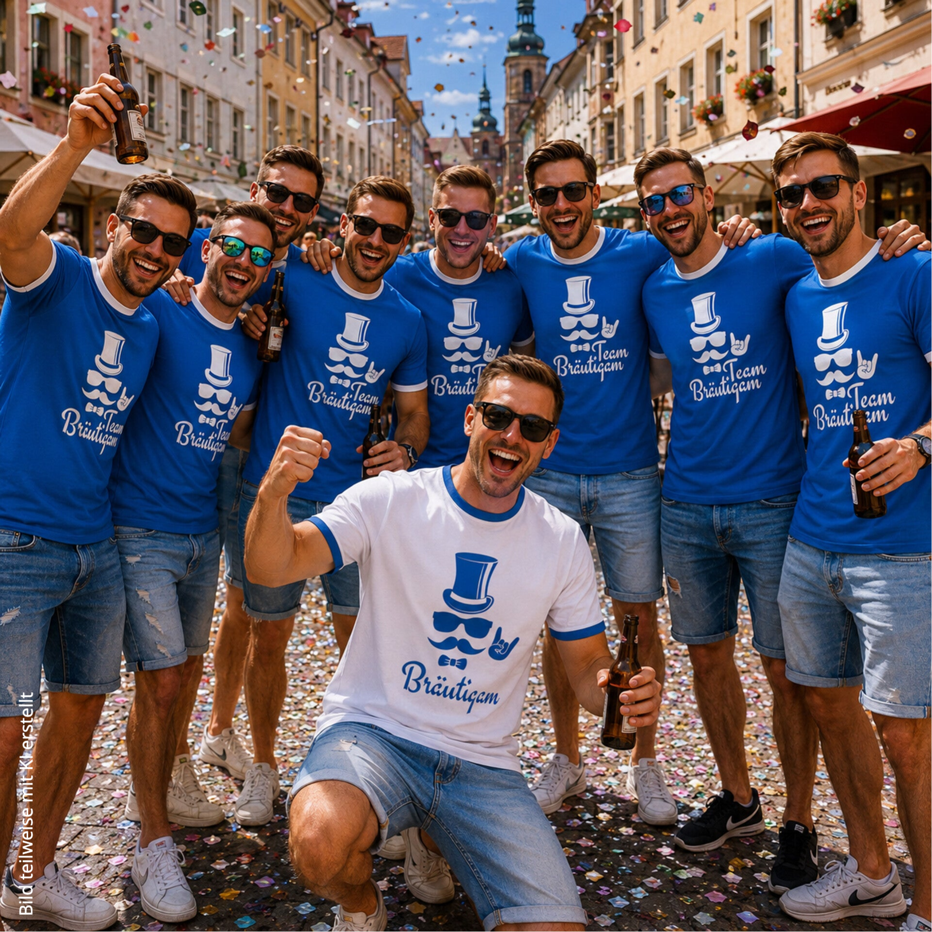 T-Shirt Trikot Retro-Shirt, JGA Team Bräutigam, Junggesellenabschied personalisiert