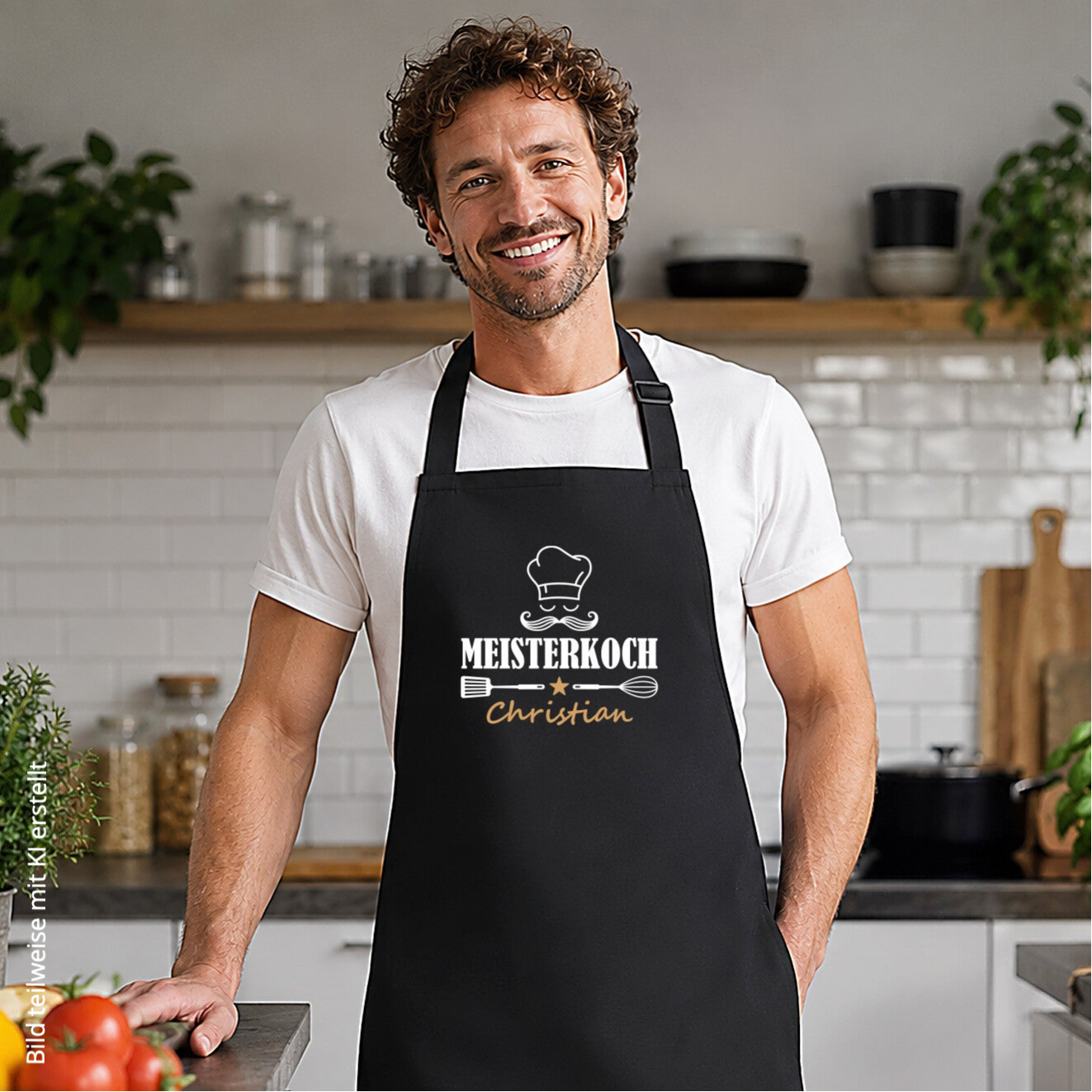 Schürze Meisterkoch, personalisiert mit Namen