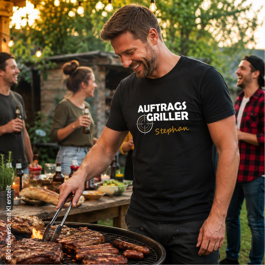 personalisiertes T-Shirt Auftragsgriller