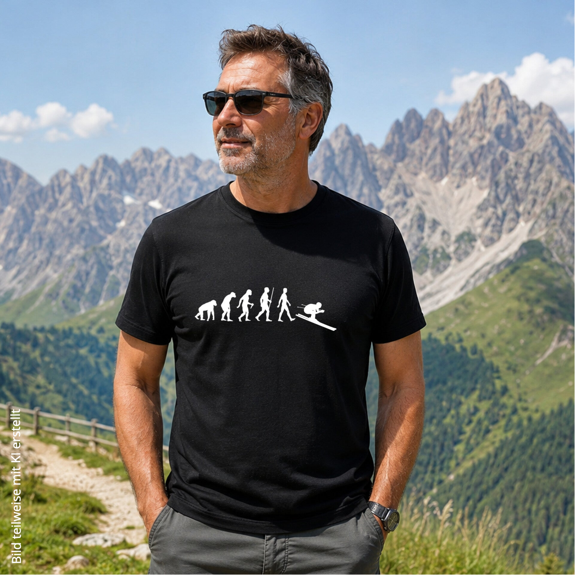 T-Shirt Evolution Ski Alpin