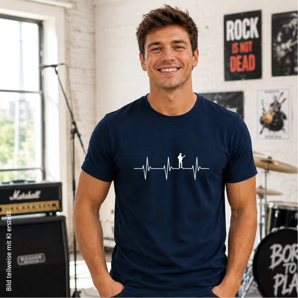 T-Shirt Herzschlag Gitarre