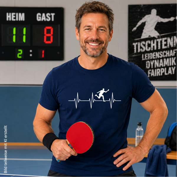 T-Shirt Herzschlag Tischtennis