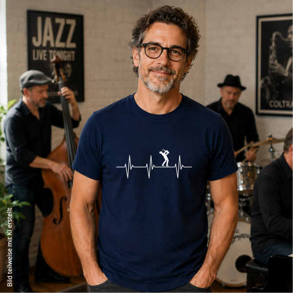 T-Shirt Herzschlag Saxophon